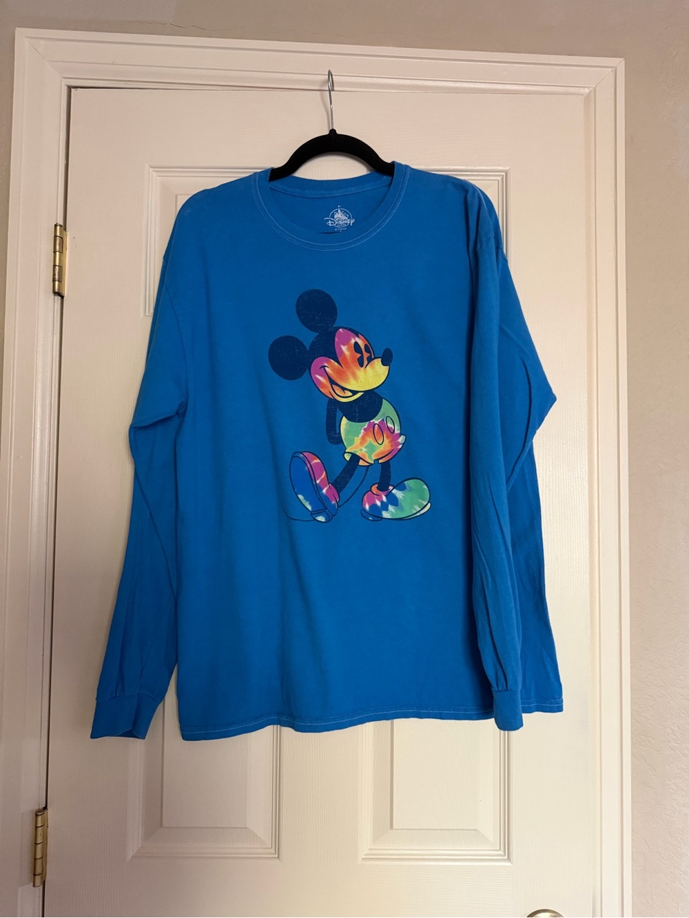 Tie-dye Mickey Mouse Long Sleeve Shirt Size L
